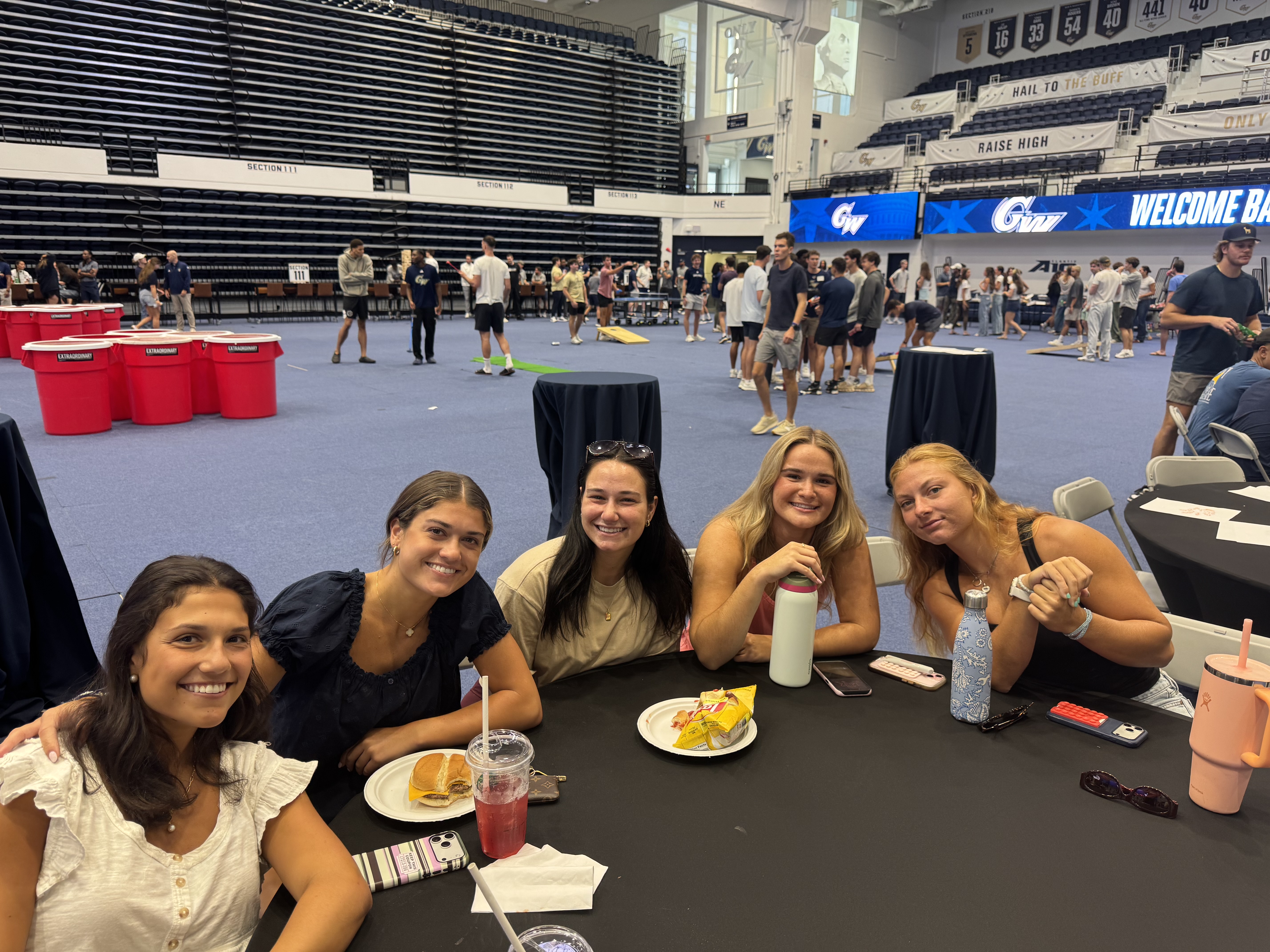 BBQ table with teammates