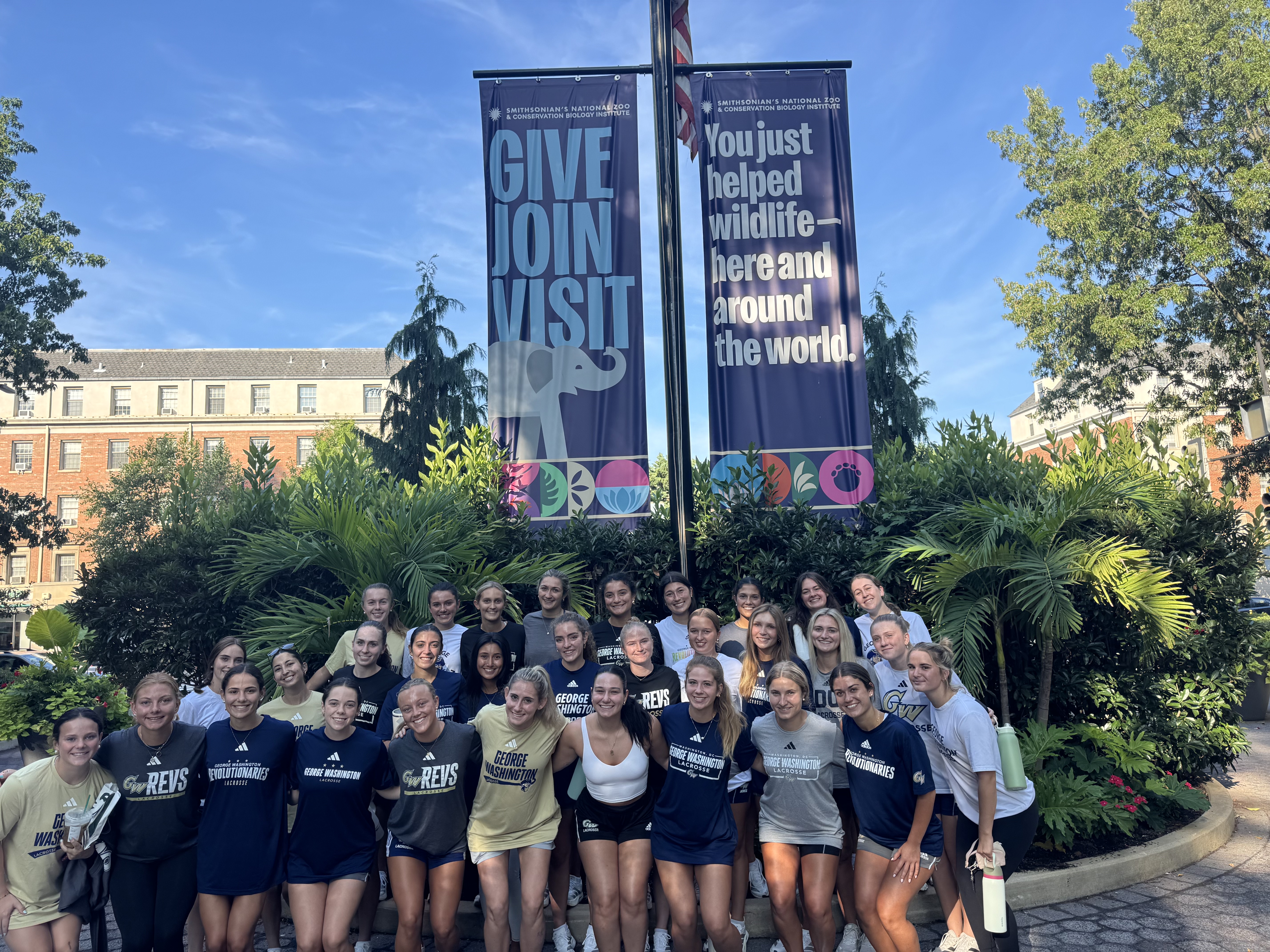 Team group photo at the National Zoo
